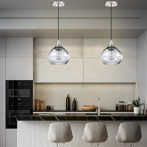 2 Pack light fixtures Silver pendant lights Aluminum kitchen and lighting