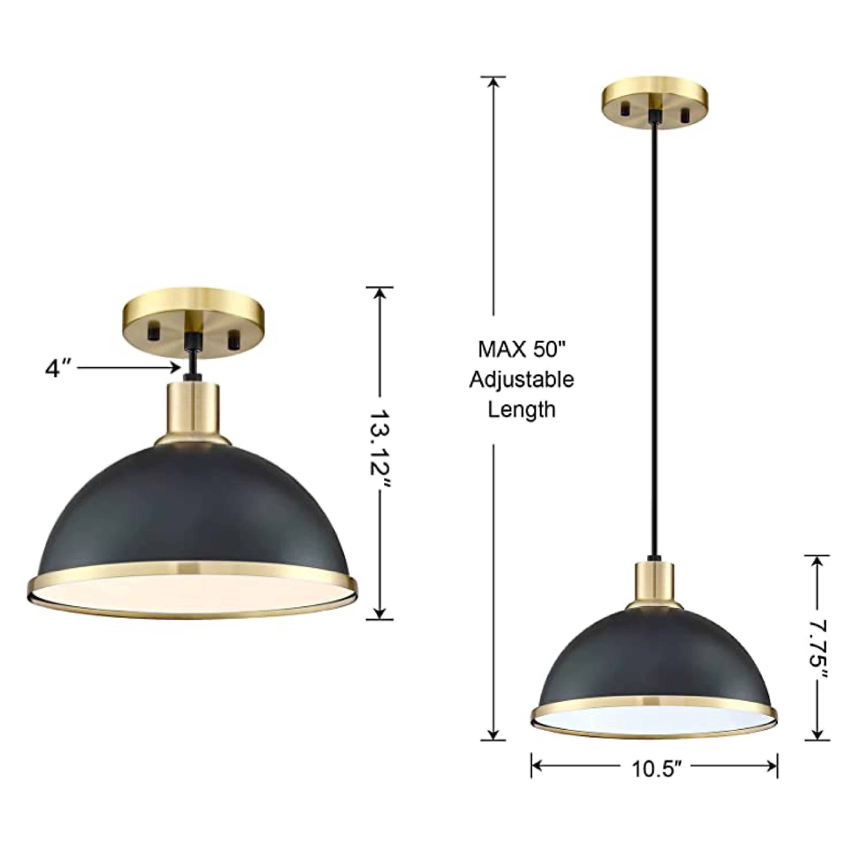 1 Light black and gold pendant light Metal for inside house Modern Dining Room light