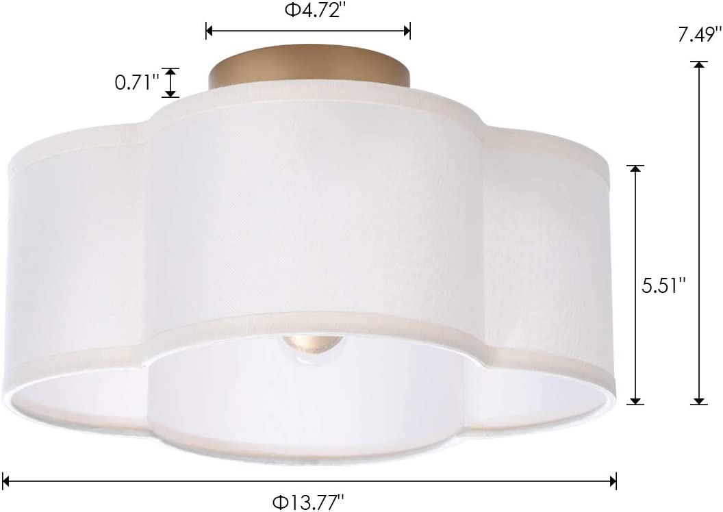 white 3 light semi flush mount ceiling light