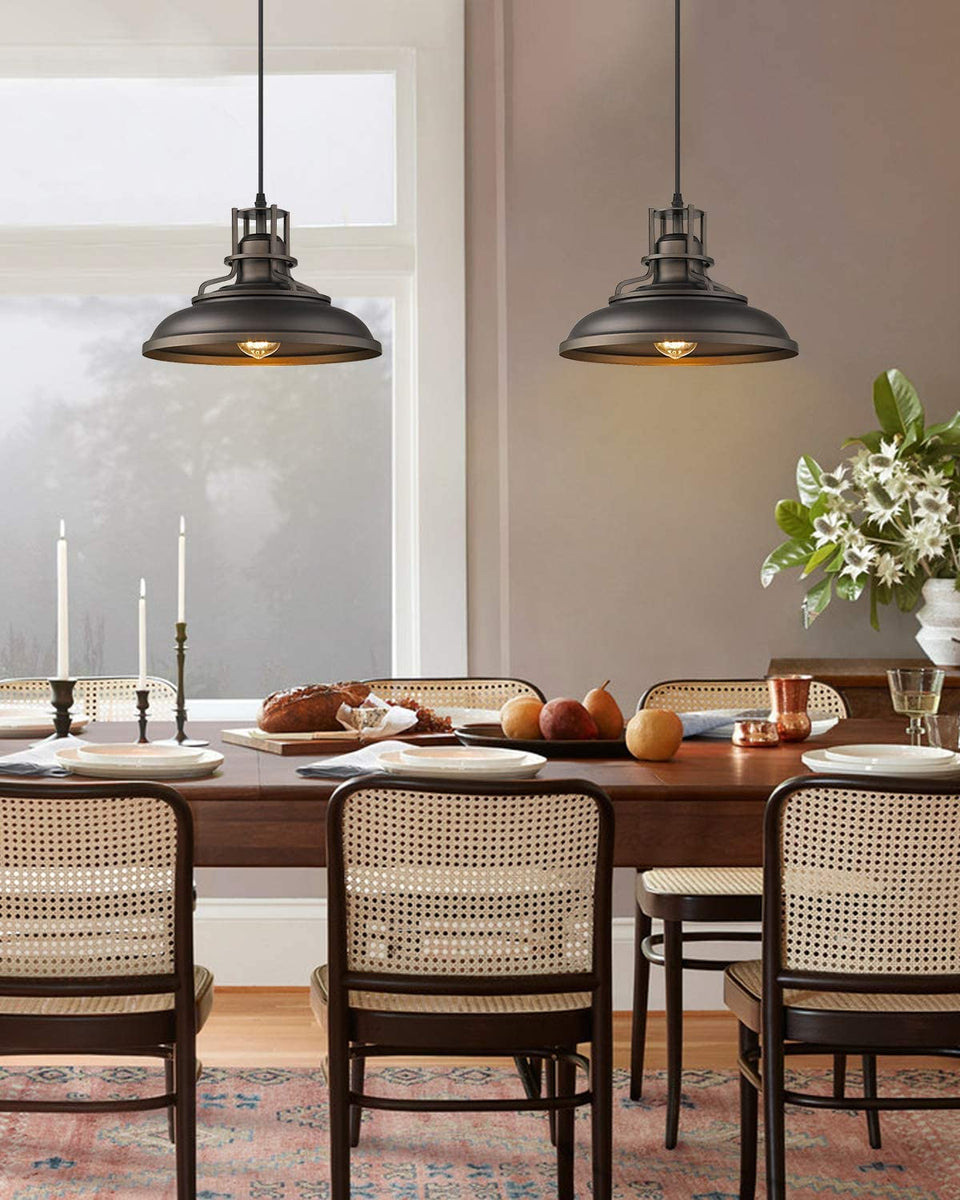 Farmhouse pendant lights for kitchen island barn black pendant light ...