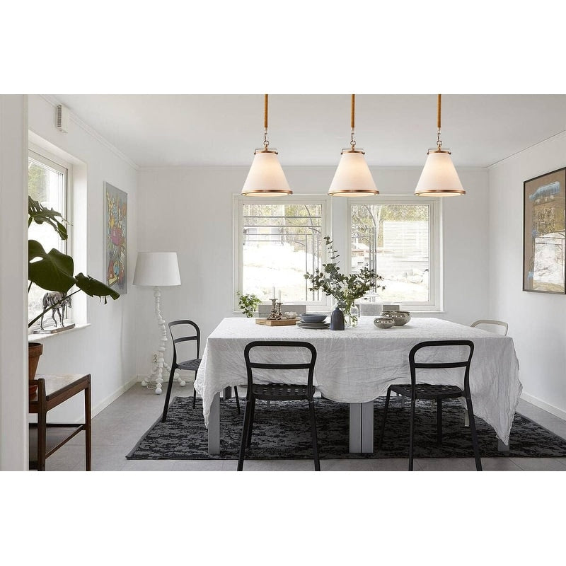 1 -Pack pendant light gold kitchen island lights linen, metal entryway lights