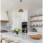 1 Light boho pendant light black kitchen light rattan, metal hanging light