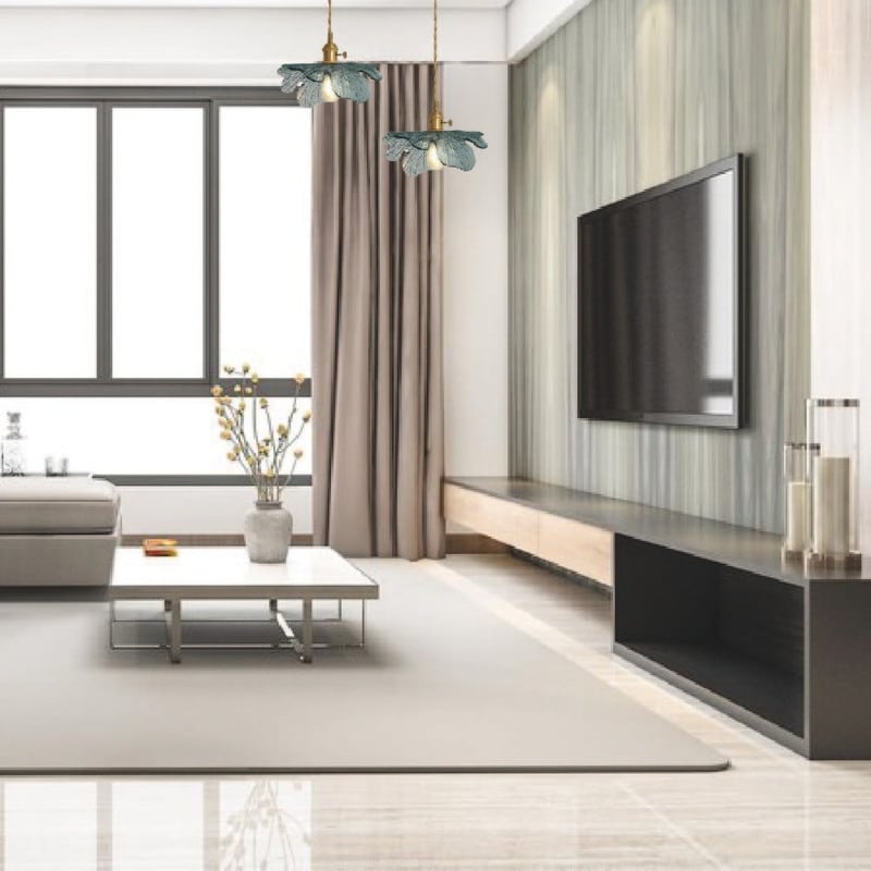 1-Light light fixture dark green kitchen light Brass, glass pendant light