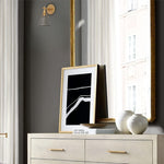 1-Light light fixture dark silver, gold living room lights metal wall sconces