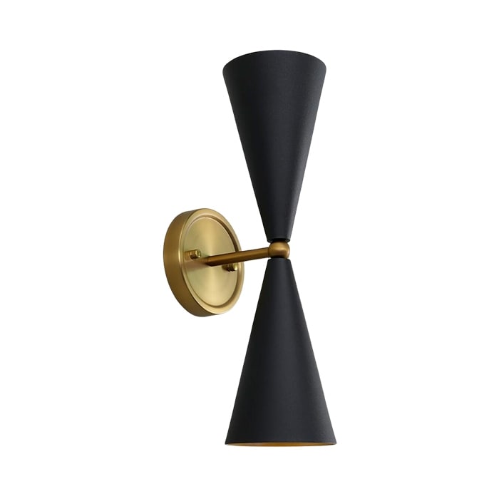 2-Head sconce lights black wall lights metal bedroom lights