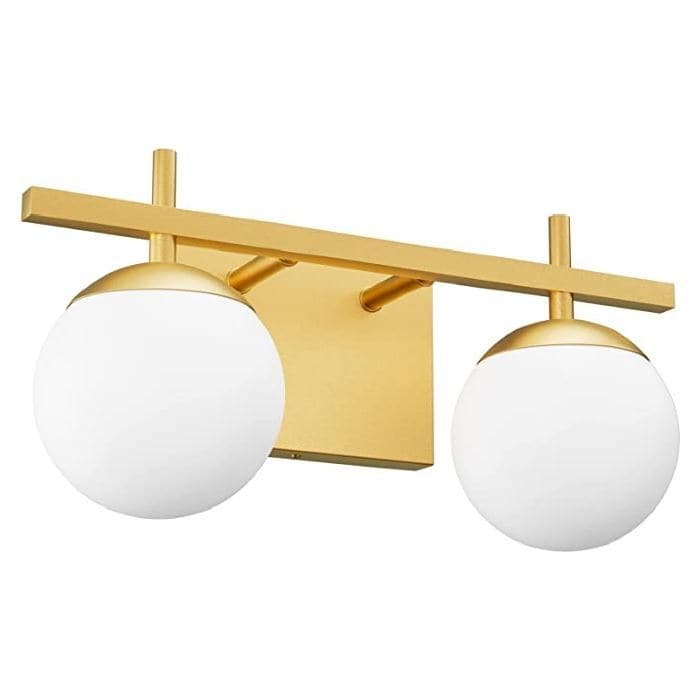 2-Light  bathroom light fixtures gold wall sconces without electricity Glass & Metal bathroom vanity light fixtures