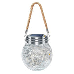 2 Pack LED solar light silver garden light stainless steel, glass christmas light