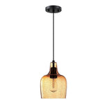 2 Pack kitchen light amber glass pendant light  Glass hanging light