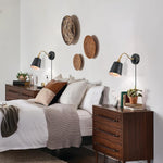 2 Pack sconce light black, gold and white wall light brass mount light