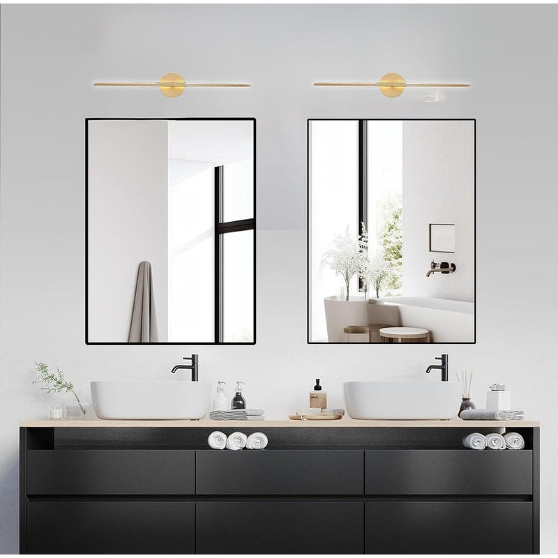 2 Pack sconce light gold wall light metal wireless light