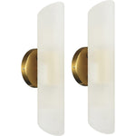 2 pack cylinder sconce white glass vanity light brass wall lighting fixture