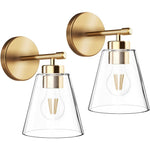 2 pack gold wall light modern glass wall sconces