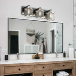 3 Lights brushed nickel black, light fixture bathroom lights metal vanity lights