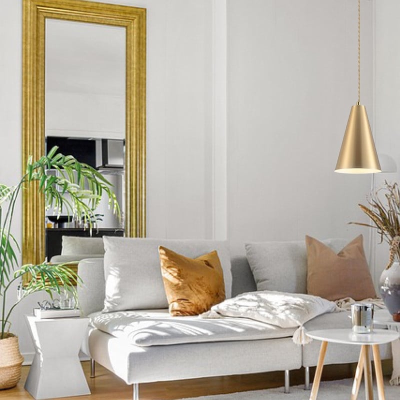 3 Pack dining room light gold hanging lights metal pendant light