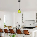 3-Pack pendant lights green kitchen lights glass, metal island lights