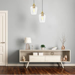 3 Packs pendant light  gold light fixtures glass, metal bedroom light