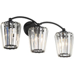 3 crystal vanity light fixture black bathroom wall light crystal wall lights lamp