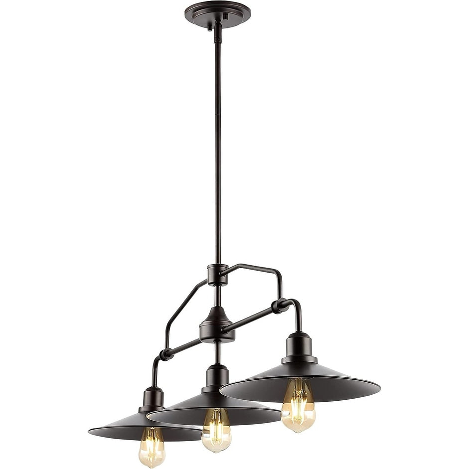 3 light industrial pendant light coastal dining chandelier bronze farmhouse light fixtures