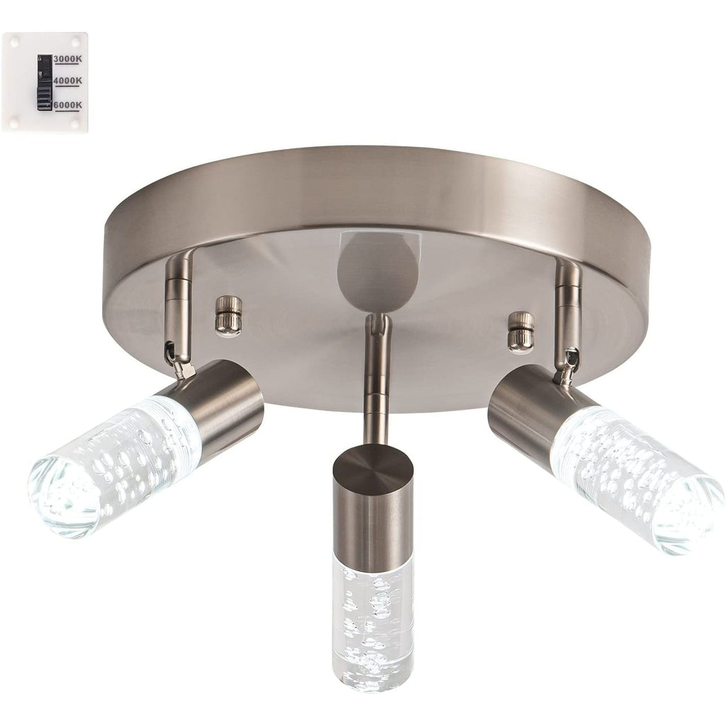 3 light modern flush mount ceiling spot light fixture LED rotating track lighting kits