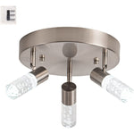 3 light modern flush mount ceiling spot light fixture LED rotating track lighting kits