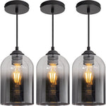 3 light pendant light fixture black pendant lamp glass hanging light fixture