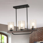 3 light rust chandelier flush mount ceiling hanging light fixture vintage glass pendant light