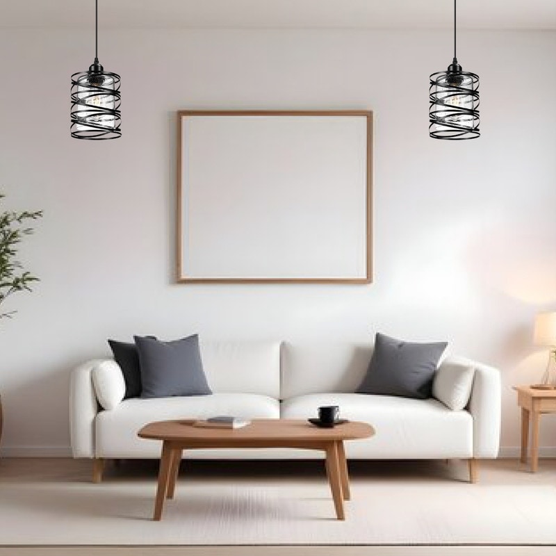 3 pack industrial kitchen island lights black dining lights  glass, metal pendant light fixtures