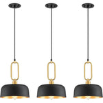 3 pack industrial pendant light fixture black metal hanging lamp island dining chandeliers