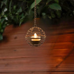 4-Pack solar lights black hanging light metal garden lights