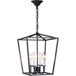 4 light candle chandelier lantern cage pendant light fixture