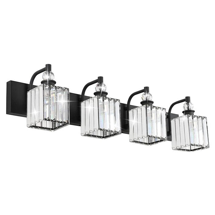 4 light crystal vanity wall light black industrial wall lamp vanity wall light