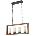 4 light rectangular kitchen island chandelier