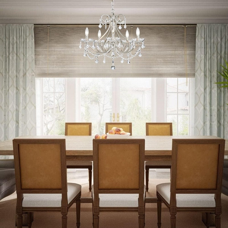 5-Lights ceiling lights nickel bedroom lights metal, crystal pendant light