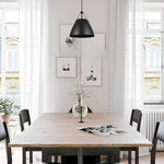 Adjustable height hanging lights matte black island lights leather strap,metal pendant light