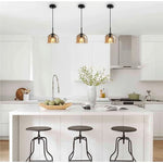 Adjustable height pendant lights black kitchen island lights glass fixtures lights