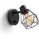 Black Wall Lights Industrial Farmhouse Head Vintage Cage Wall Mount Light Fixture