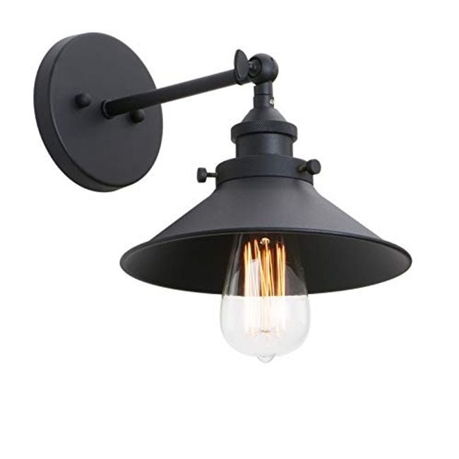 Black industrial vintage wall light sconce fixture