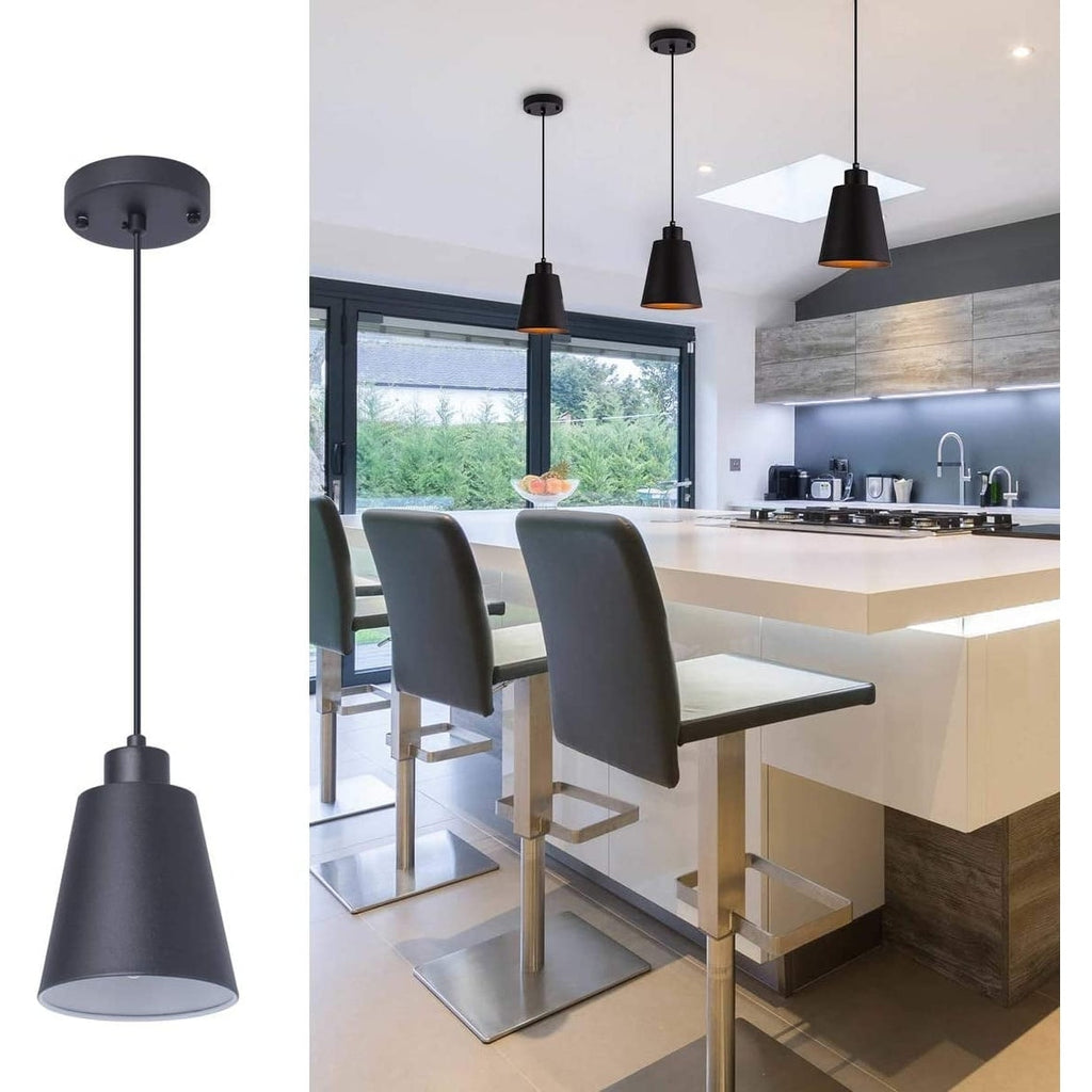 Black kitchen pendant light island modern