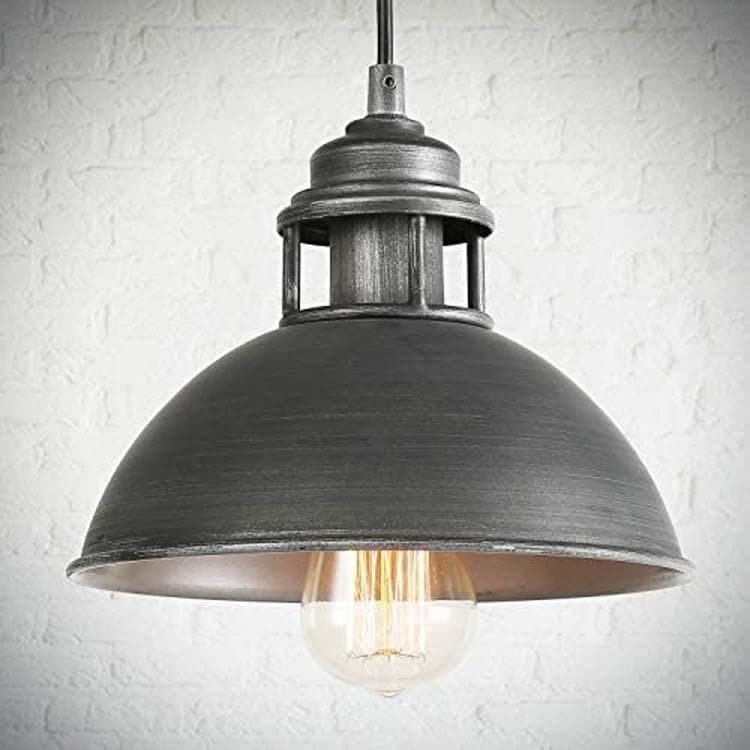 Black silver farmhouse pendant light barn kitchen hanging lights