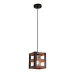 Black wood pendant light, island hanging light fixture with bubble glass shade