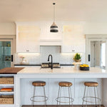 Bohemian kitchen light black white bedroom light rattan pendant light