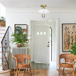 Farmhouse ceiling lighting whitlight fixture glass dinning light