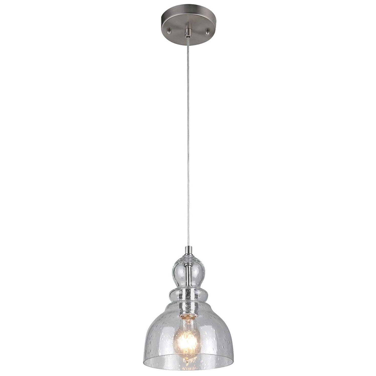 Indoor seeded glass pendant lamp,industrial pendant light