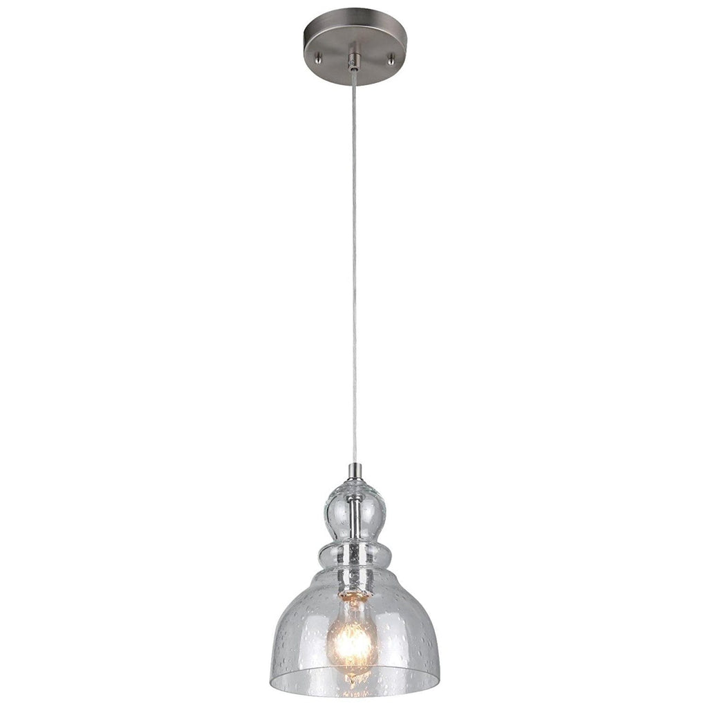 Indoor seeded glass pendant lamp,industrial pendant light