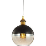 Industrial globe gold pendant light black drop light