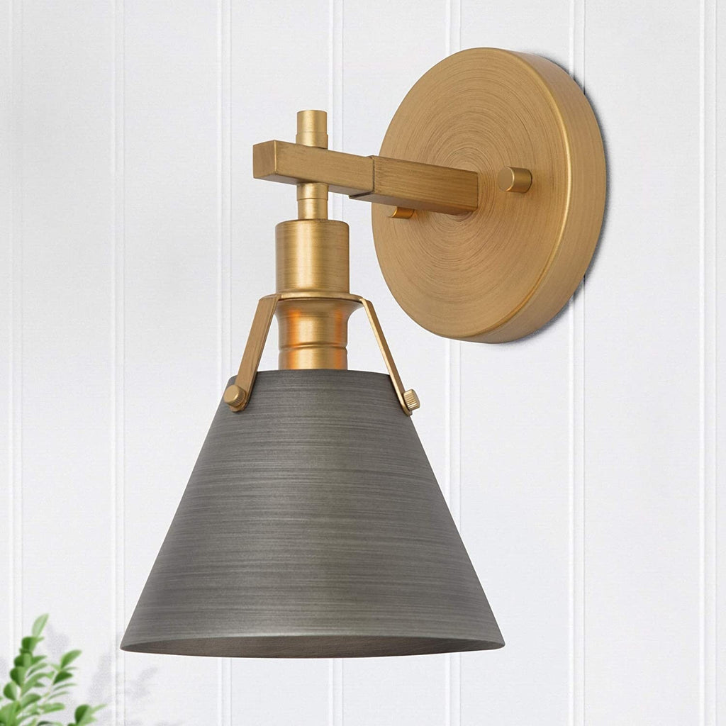 Industrial gold wall sconce lighting fixture vintage wall mounted lamp industrial wall light fixture