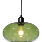 Industrial green glass pendant light kitchen island hanging lighting