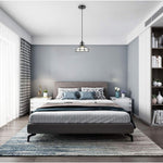 Industrial hanging light matte black fixtures light glass, metal pendant light