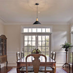 Industrial kitchen island lights black pendant light alloy steel, oak restaurant light