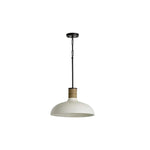 Industrial white ceramic dome pendant light  farmhouse soft lighting